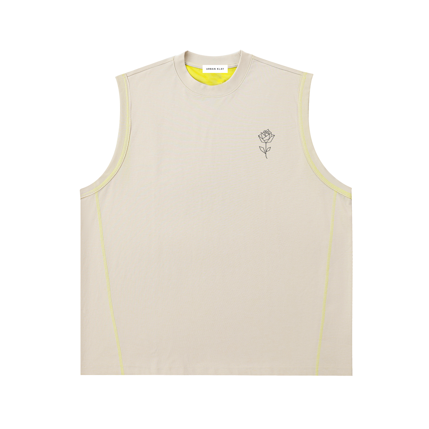 Atelier Men Contrast Panel Cooling Performance Tank Top