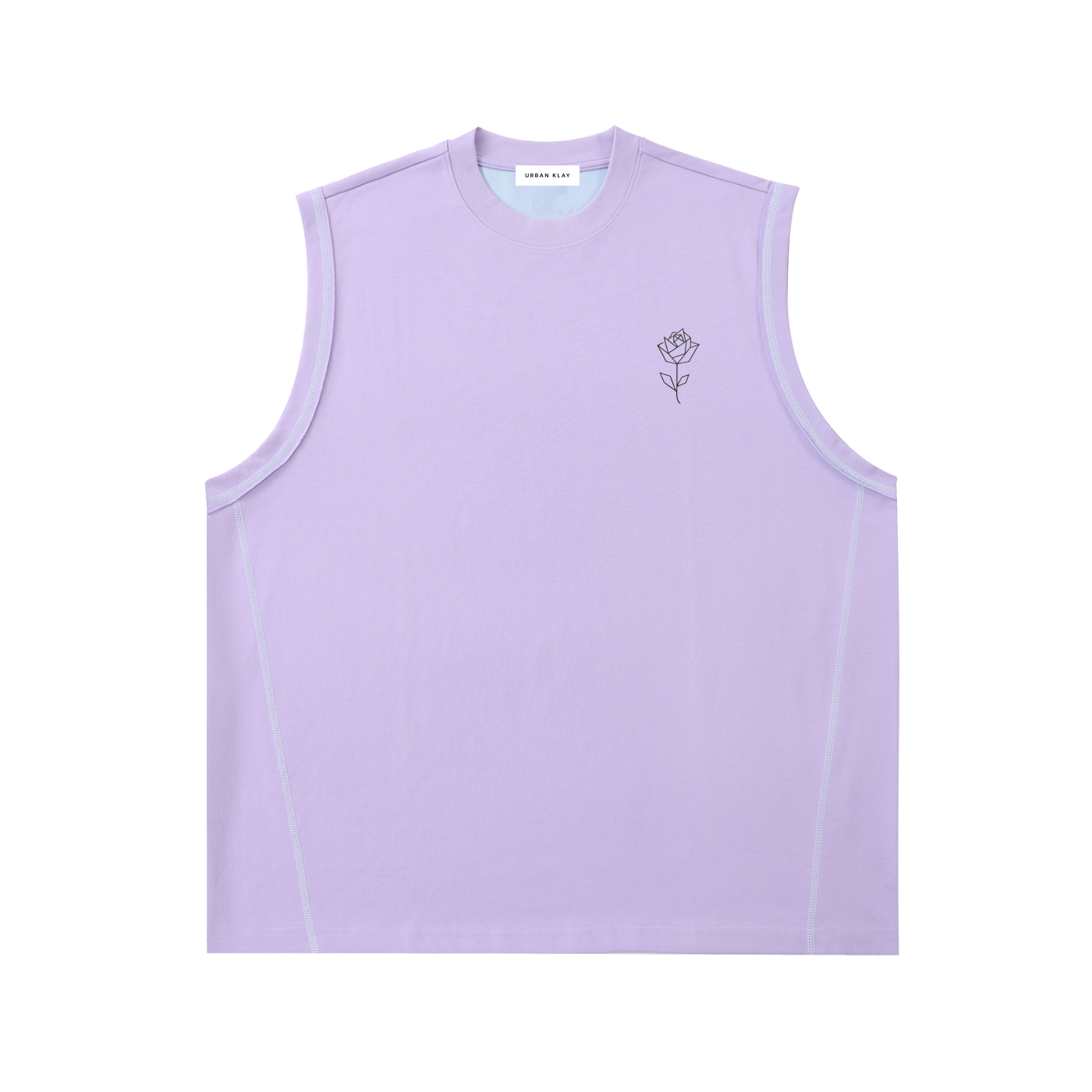 Atelier Men Contrast Panel Cooling Performance Tank Top