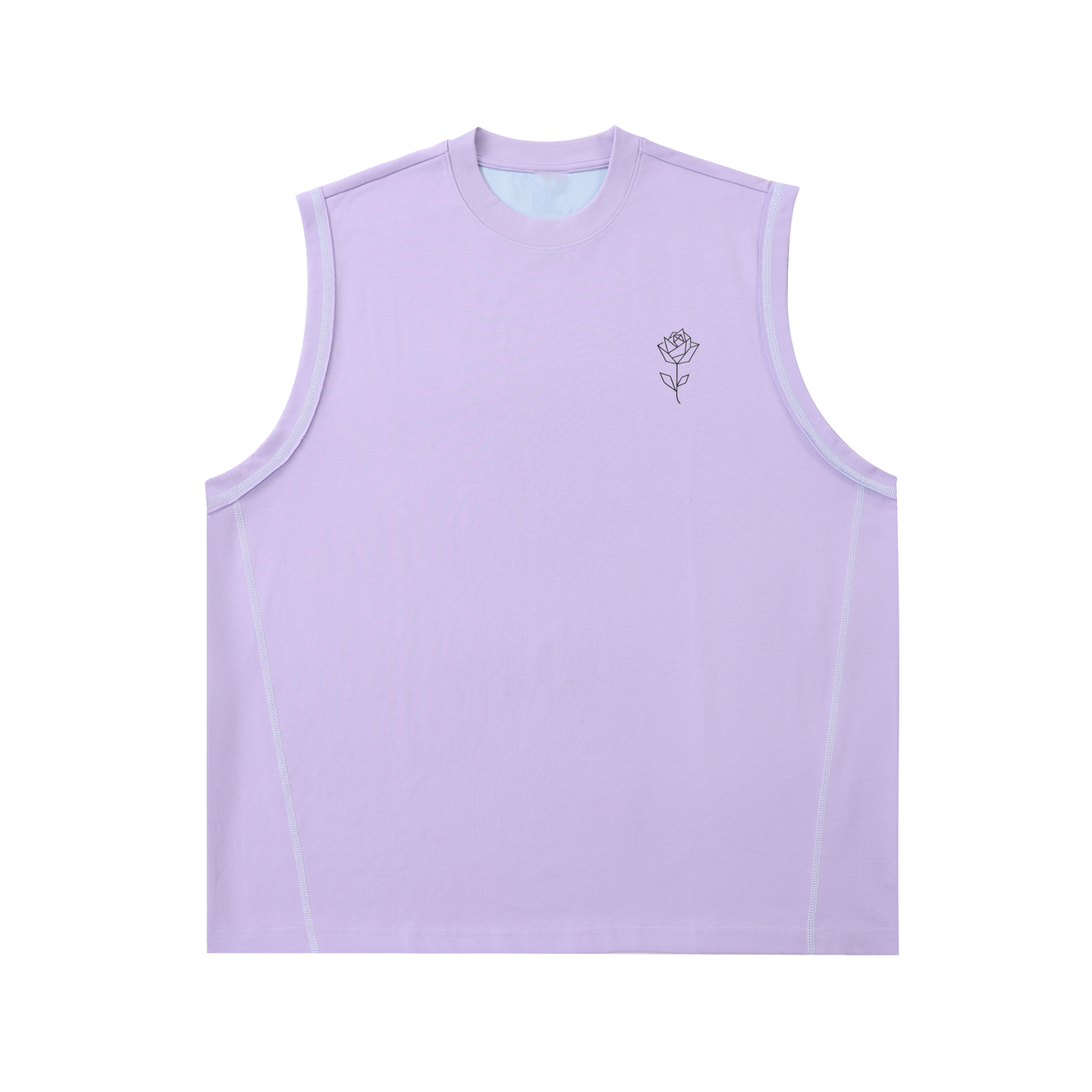 Atelier Men Contrast Panel Cooling Performance Tank Top