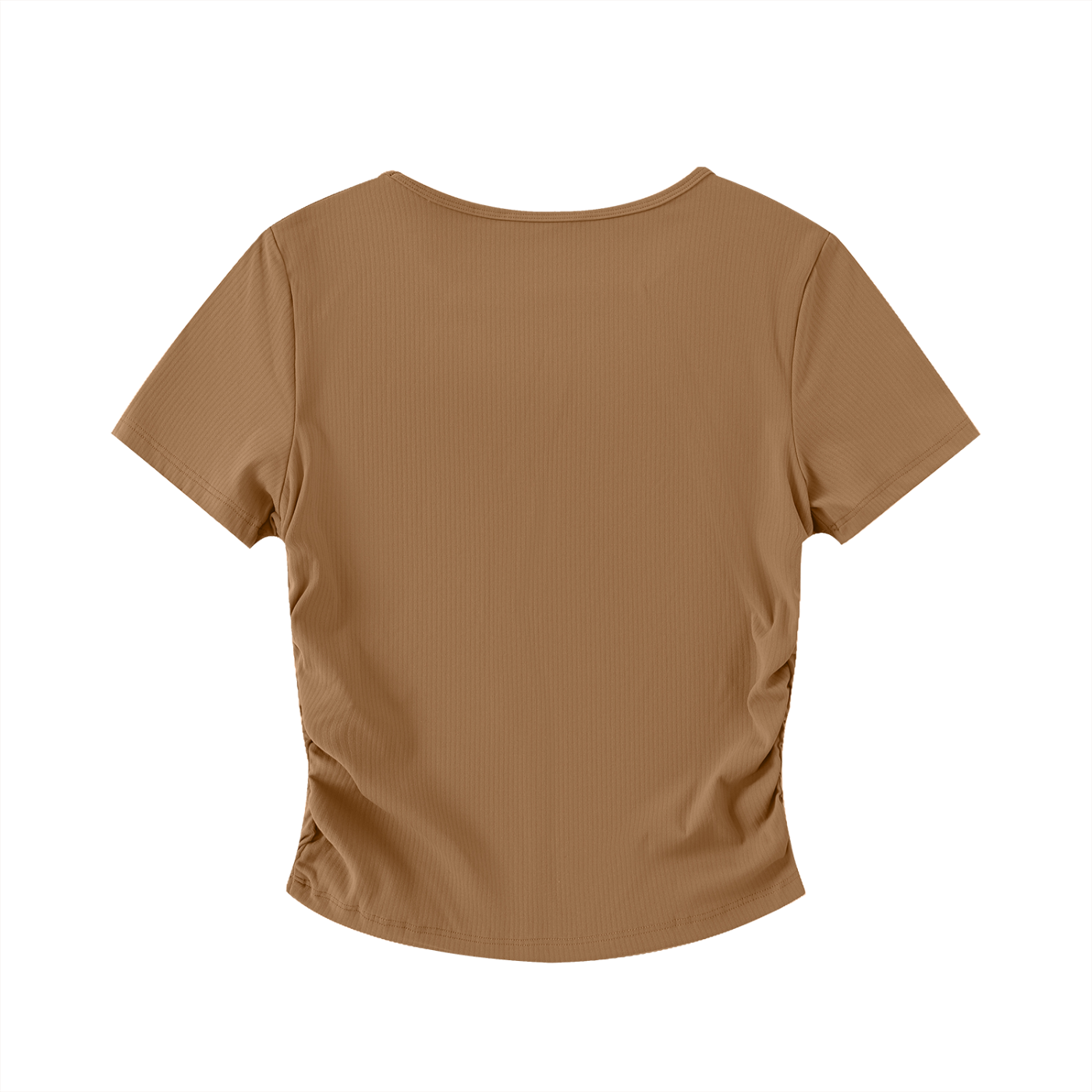 OLIVIA RUCHED CROP-TOP TEE