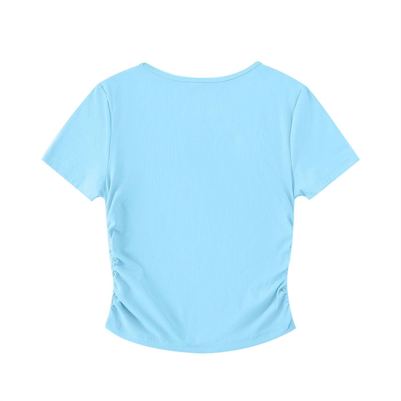 OLIVIA RUCHED CROP-TOP TEE